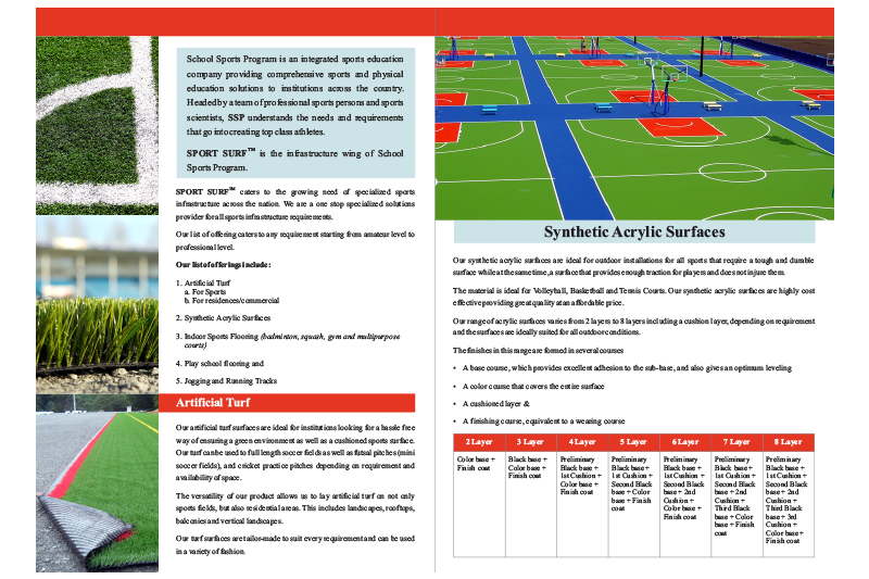 Two Signs: Portfolio | School Sports Program